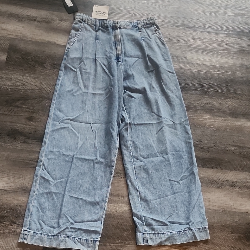 rag & bone Aurora Pleated Trousers in Light Blue - Picture 5 of 6